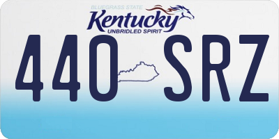 KY license plate 440SRZ