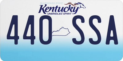 KY license plate 440SSA