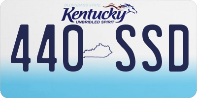 KY license plate 440SSD