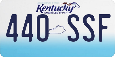 KY license plate 440SSF
