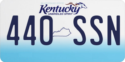 KY license plate 440SSN