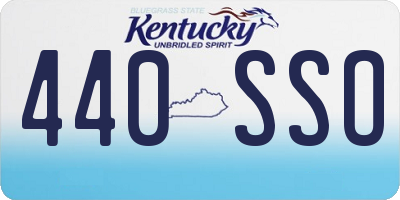 KY license plate 440SSO