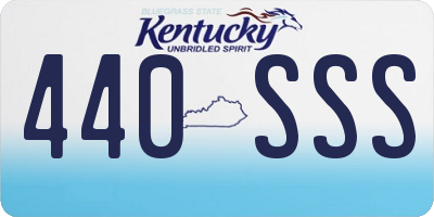KY license plate 440SSS