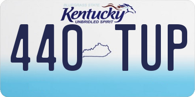 KY license plate 440TUP
