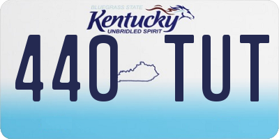 KY license plate 440TUT