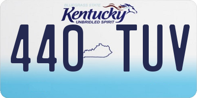 KY license plate 440TUV