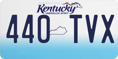 KY license plate 440TVX