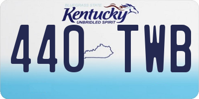 KY license plate 440TWB