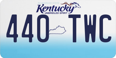 KY license plate 440TWC