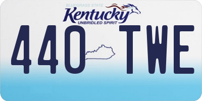 KY license plate 440TWE