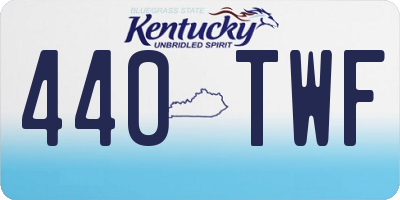 KY license plate 440TWF