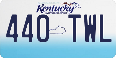 KY license plate 440TWL