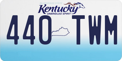 KY license plate 440TWM