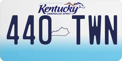 KY license plate 440TWN
