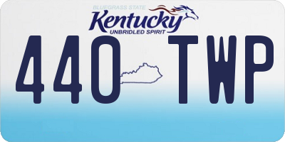 KY license plate 440TWP