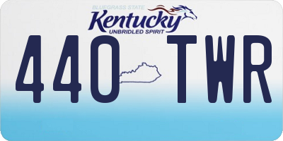 KY license plate 440TWR