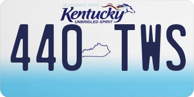 KY license plate 440TWS