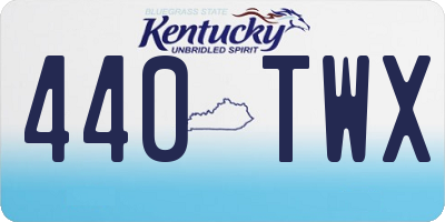 KY license plate 440TWX