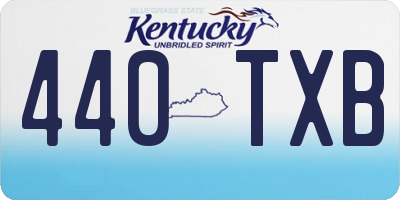 KY license plate 440TXB