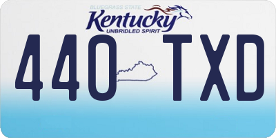 KY license plate 440TXD