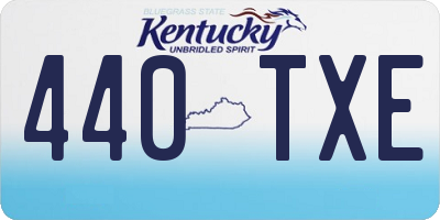 KY license plate 440TXE