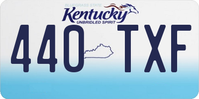 KY license plate 440TXF