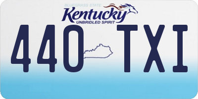 KY license plate 440TXI