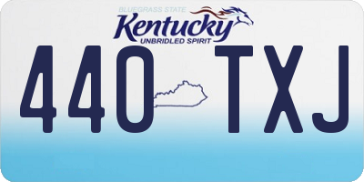 KY license plate 440TXJ