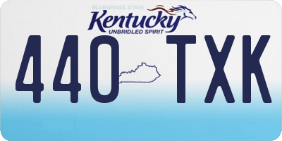 KY license plate 440TXK