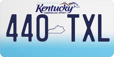 KY license plate 440TXL