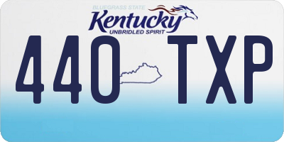 KY license plate 440TXP