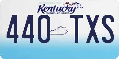KY license plate 440TXS