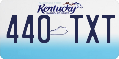 KY license plate 440TXT
