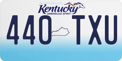 KY license plate 440TXU