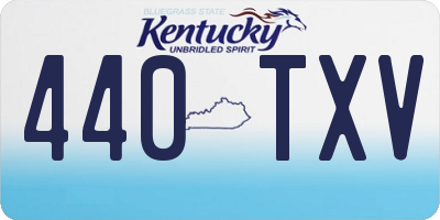KY license plate 440TXV