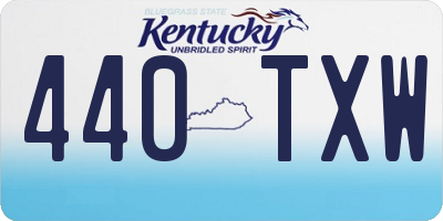 KY license plate 440TXW