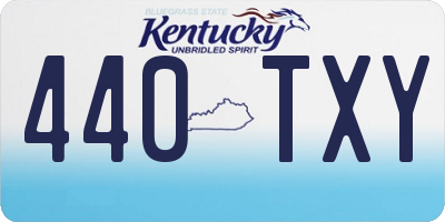 KY license plate 440TXY