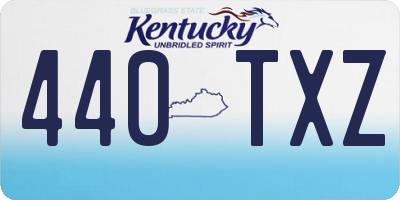 KY license plate 440TXZ