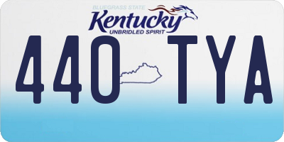 KY license plate 440TYA