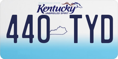 KY license plate 440TYD