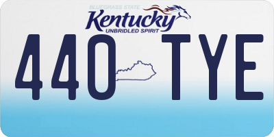 KY license plate 440TYE