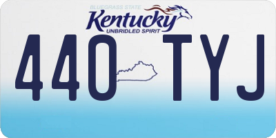 KY license plate 440TYJ
