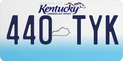 KY license plate 440TYK