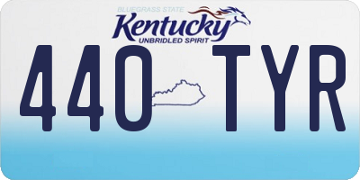 KY license plate 440TYR