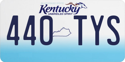 KY license plate 440TYS