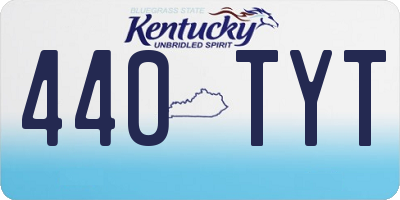 KY license plate 440TYT
