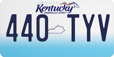 KY license plate 440TYV