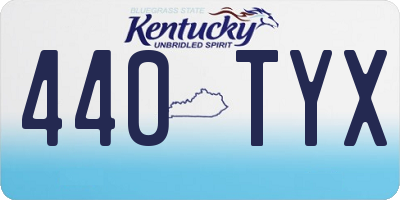 KY license plate 440TYX