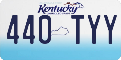 KY license plate 440TYY