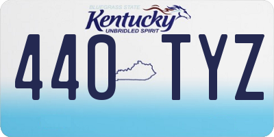 KY license plate 440TYZ
